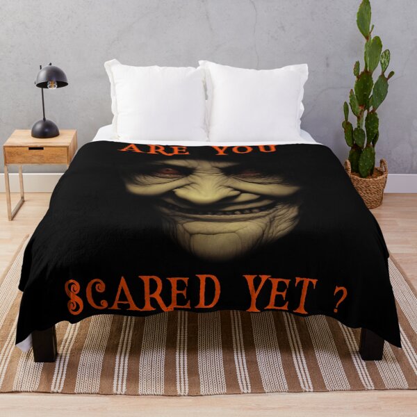 Item preview, Are You Scared Yet - Halloween Old Scary Witch – Creepy Horror Spooky Scary Face Of An Old Woman Witch designed and sold by MadeByRobots.