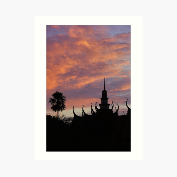 Temple in sunset - Cambodia Impression artistique