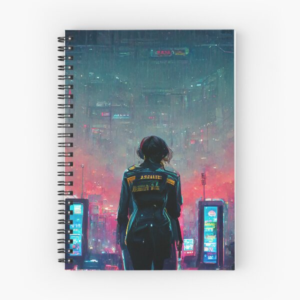 Item preview, Japanese Anime & Cyberpunk Character Standing Alone City View designed and sold by JsongArtPrints.