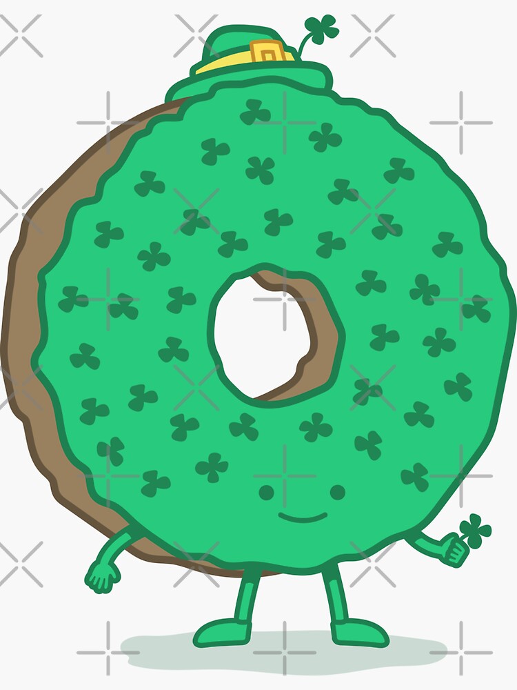Thumbnail 3 of 3, Sticker, The St Patricks Day Donut designed and sold by nickv47.