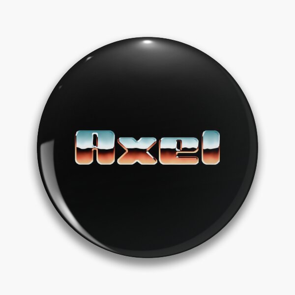 Item preview, Axel name - Cool 80s retro chrome design designed and sold by NameTheory.