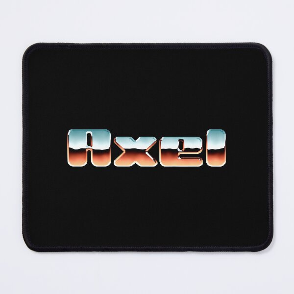 Item preview, Axel name - Cool 80s retro chrome design designed and sold by NameTheory.