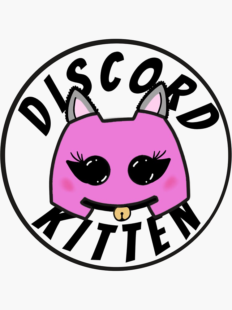 "Discord Kitten" Sticker for Sale by CaffienateMe Redbubble