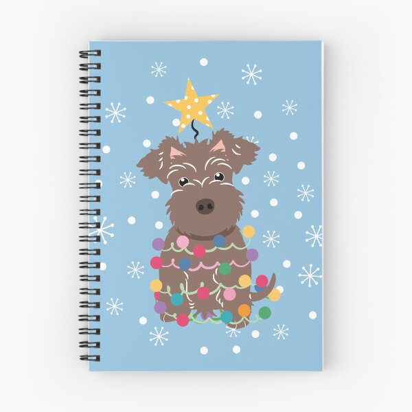 Item preview, Chocolate Brown Miniature Schnauzer Christmas Tree  designed and sold by Lulupainting.