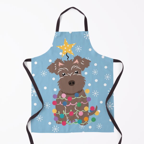 Item preview, Chocolate Brown Miniature Schnauzer Christmas Tree designed and sold by Lulupainting.