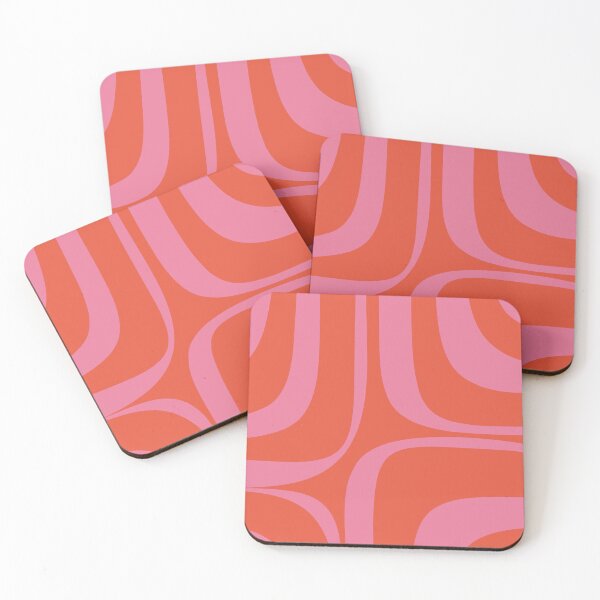 Item preview, Retro Groove Abstract Pattern in Red Orange and Hot Pink designed and sold by kierkegaard.