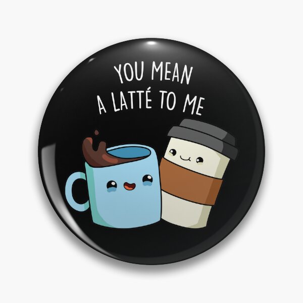 Artikelvorschau, Du meinst für mich einen Latte, lustige Kaffee-Wortspiele (Dark BG) entworfen und verkauft von punnybone.