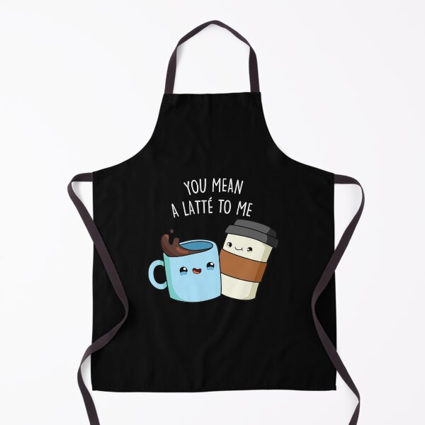 Item preview, You Mean A Latte To Me Funny Coffee Puns (Dark BG) designed and sold by punnybone.