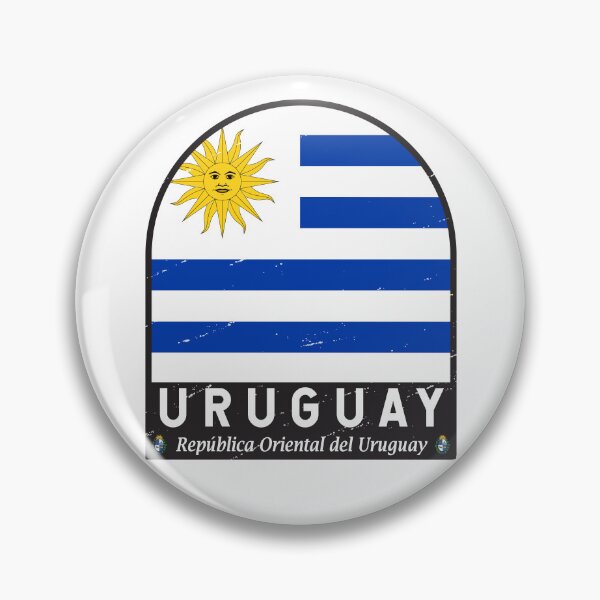 Item preview, Uruguay Flag Emblem Distressed Vintage designed and sold by KrisSidDesigns.