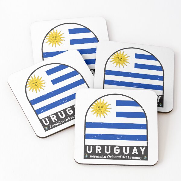 Item preview, Uruguay Flag Emblem Distressed Vintage designed and sold by KrisSidDesigns.