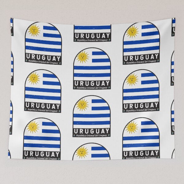 Item preview, Uruguay Flag Emblem Distressed Vintage designed and sold by KrisSidDesigns.