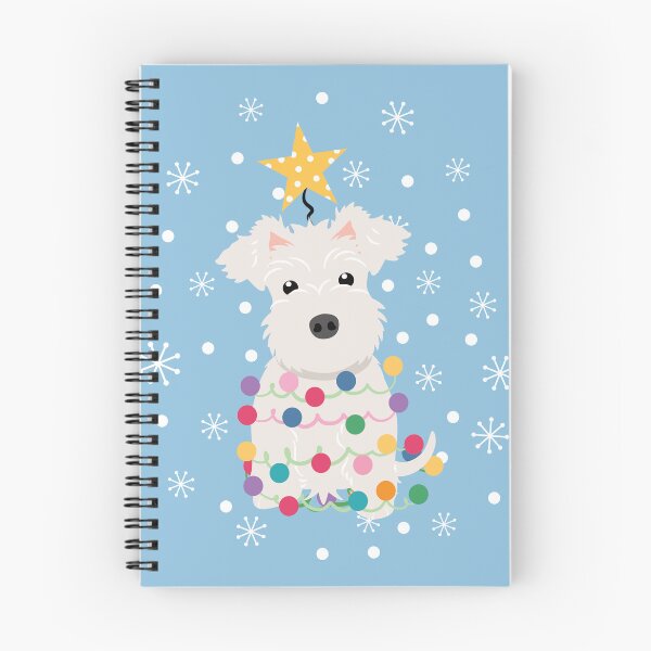 Item preview, White Miniature Schnauzer Christmas Tree  designed and sold by Lulupainting.