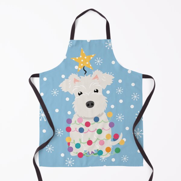 Item preview, White Miniature Schnauzer Christmas Tree designed and sold by Lulupainting.