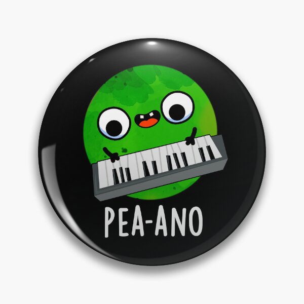 Item preview, Pea-ano Funny Music Veggie Pea Puns (Dark BG) designed and sold by punnybone.