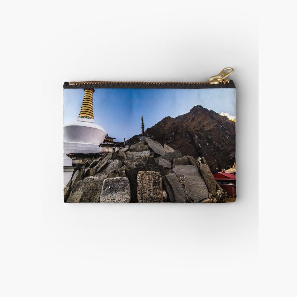 Item preview, Mani stones and Stupa with Tengboche Monastery in Background designed and sold by MatherForce.