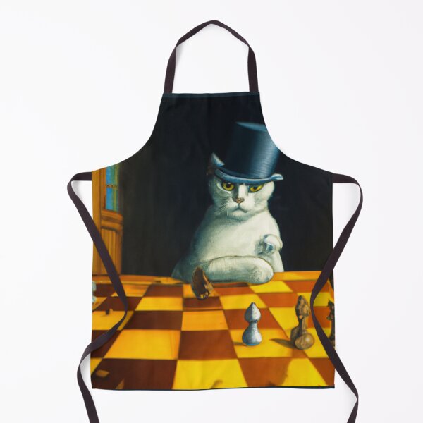 Item preview, Cat in the Hat Plays Chess Surreal Art designed and sold by DigitalMandy.