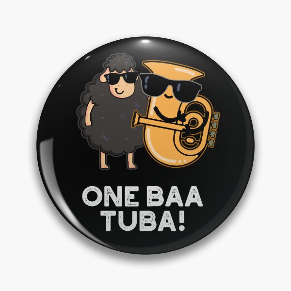 Item preview, One Baa Tuba Funny Music Sheep Puns (Dark BG) designed and sold by punnybone.