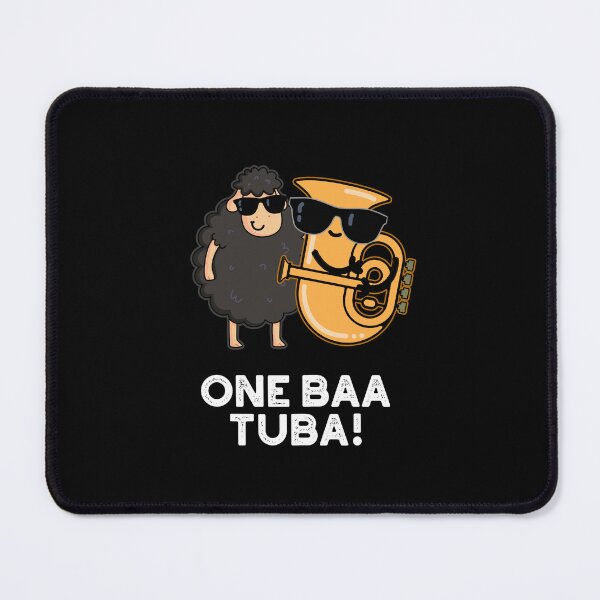 Item preview, One Baa Tuba Funny Music Sheep Puns (Dark BG) designed and sold by punnybone.