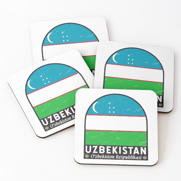 Item preview, Uzbekistan Flag Emblem Distressed Vintage designed and sold by KrisSidDesigns.