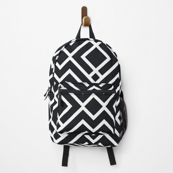Item preview, Black and White Minimal Chevron Stripe Diamond Shape Pattern designed and sold by All-Black-White.