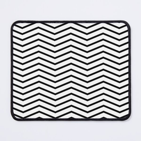 Item preview, Black and White Minimal Chevron Wavy Zigzag Stripe Pattern 2 designed and sold by All-Black-White.