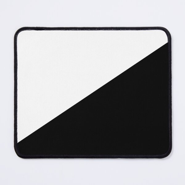 Item preview, Black and White Minimal Diagonal Half Solid Color designed and sold by All-Black-White.