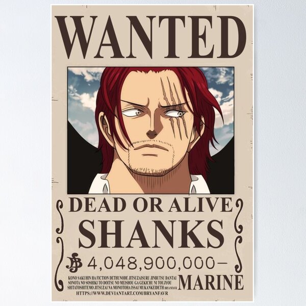 Poster One Piece Red Hair Pirates 38x52cm