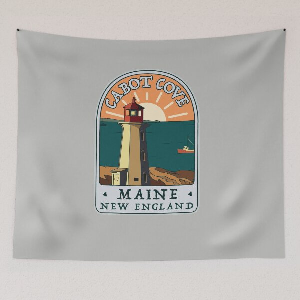 Item preview, Cabot Cove Light house vintage sticker arch murder mystery designed and sold by boec gear.
