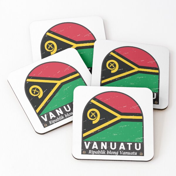 Item preview, Vanuatu Flag Emblem Distressed Vintage designed and sold by KrisSidDesigns.