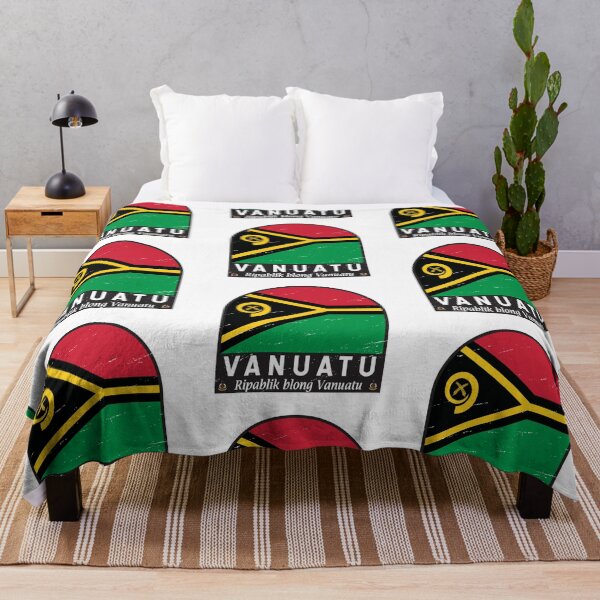 Item preview, Vanuatu Flag Emblem Distressed Vintage designed and sold by KrisSidDesigns.