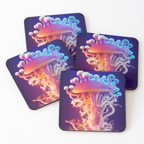 Item preview, Portrait of a psychedelic mushroom explosion designed and sold by RK - Shop.