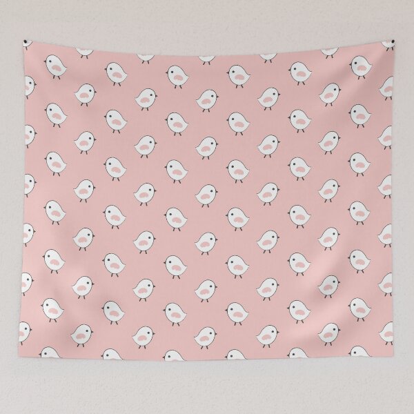 Item preview, Busy Birdies Pattern - Rose Pink designed and sold by Daisy Beatrice.