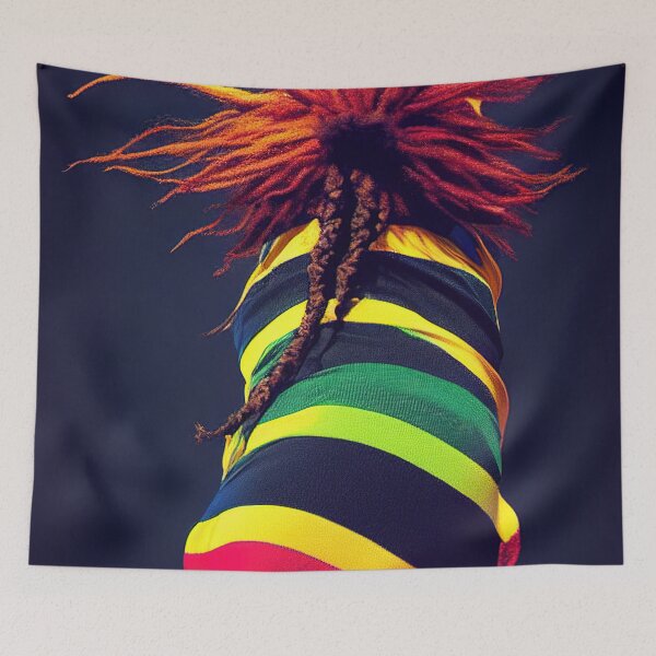 Item preview, Portrait of a rasta cat from the back designed and sold by RK - Shop.