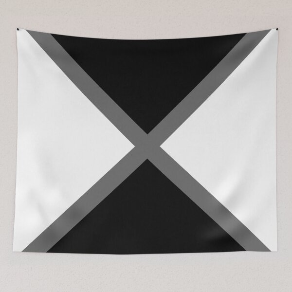 Item preview, Gray Black and White Minimal Diagonal Stripes X Pattern designed and sold by All-Black-White.