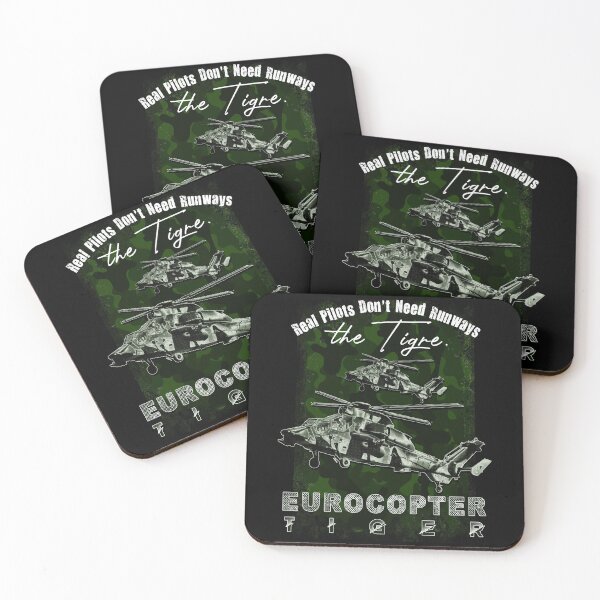 Item preview, Eurocopter Tiger Military attack helicopter with cool saying REAL PILOTS DON'T NEED RUNWAYS designed and sold by Aerolovers.