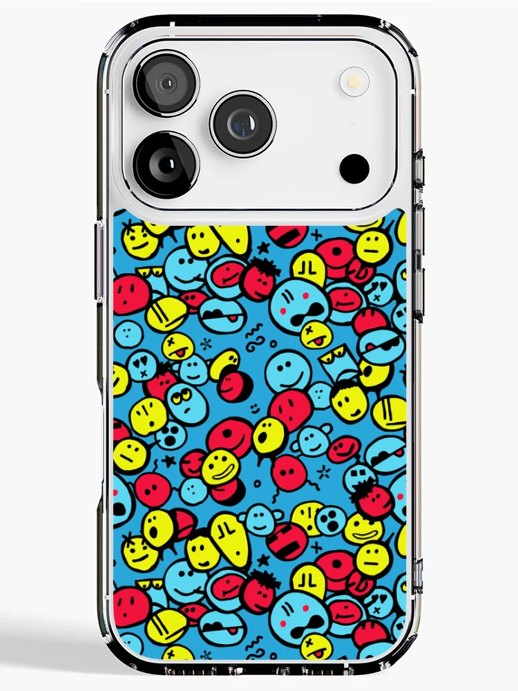 Thumbnail 1 of 5, iPhone Case, Random Smile Pattern designed and sold by Chairboy.
