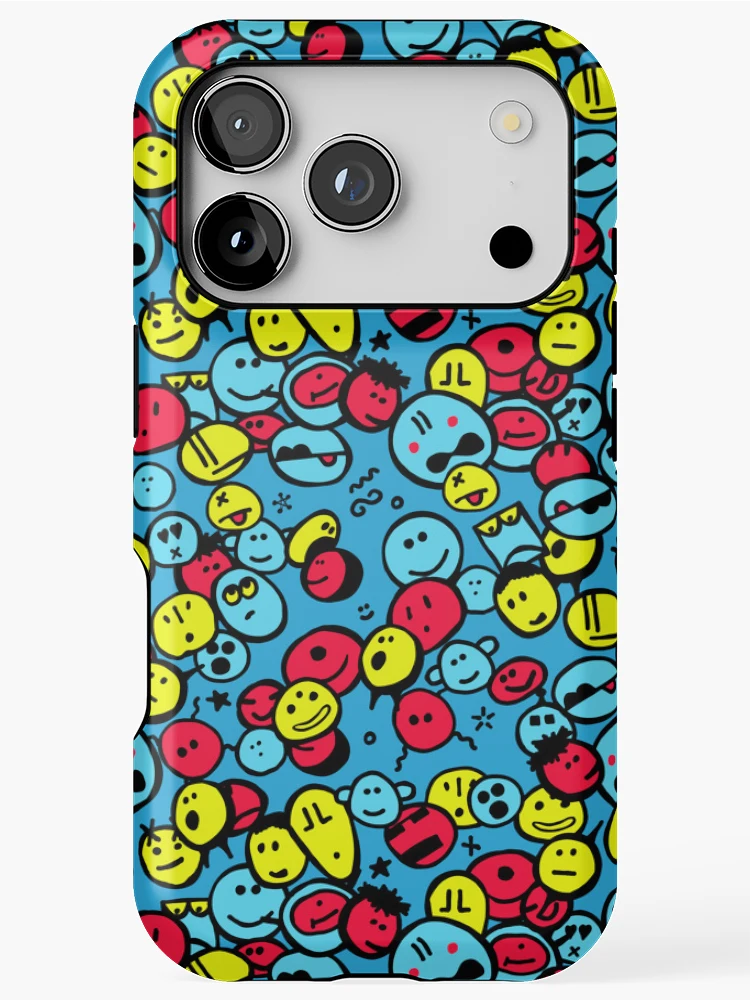 Thumbnail 1 of 4, iPhone Case, Random Smile Pattern designed and sold by Chairboy.