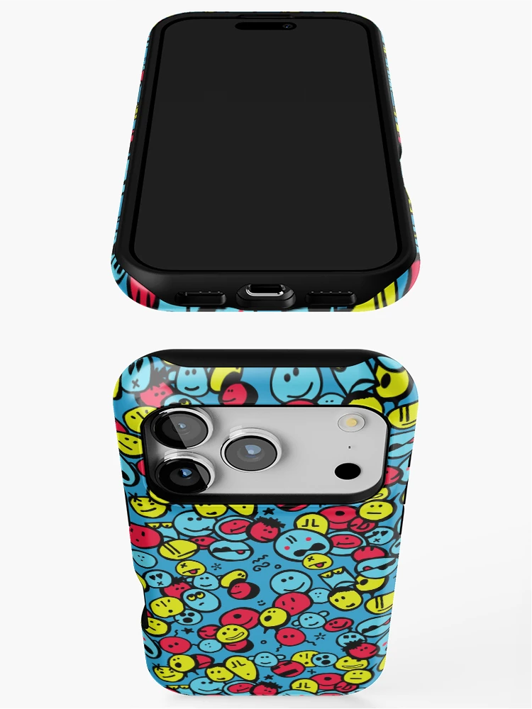 Thumbnail 3 of 4, iPhone Case, Random Smile Pattern designed and sold by Chairboy.