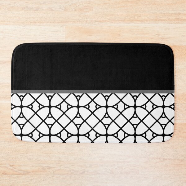 Item preview, Gray Black and White Minimal Geometric Shape Pattern Ovals On Solid Color designed and sold by All-Black-White.