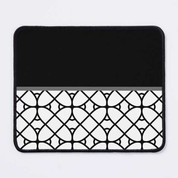 Item preview, Gray Black and White Minimal Geometric Shape Pattern Ovals On Solid Color designed and sold by All-Black-White.