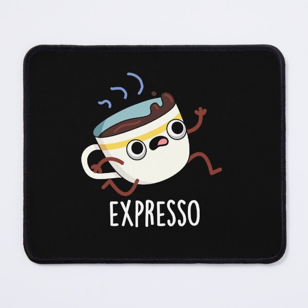 Item preview, Expresso Funny Running Coffee Puns (Dark BG) designed and sold by punnybone.