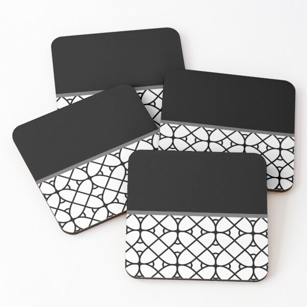 Item preview, Gray Black and White Minimal Geometric Shape Pattern Ovals On Solid Color designed and sold by All-Black-White.