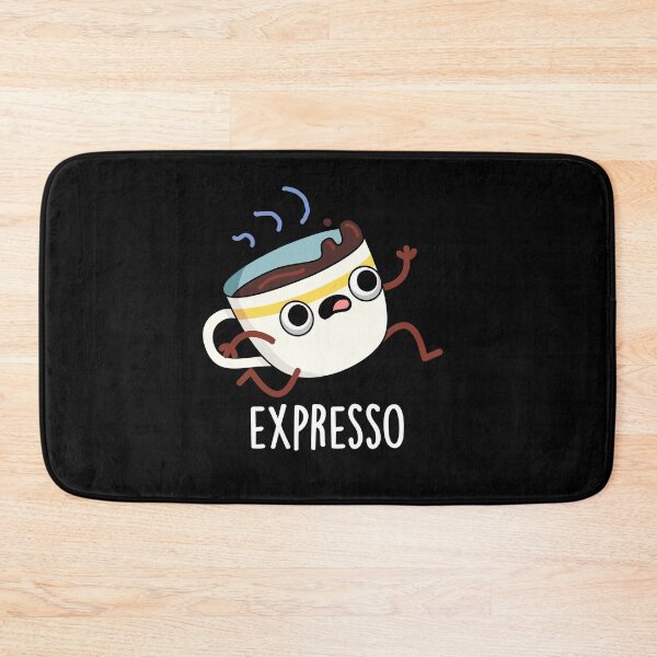 Item preview, Expresso Funny Running Coffee Puns (Dark BG) designed and sold by punnybone.