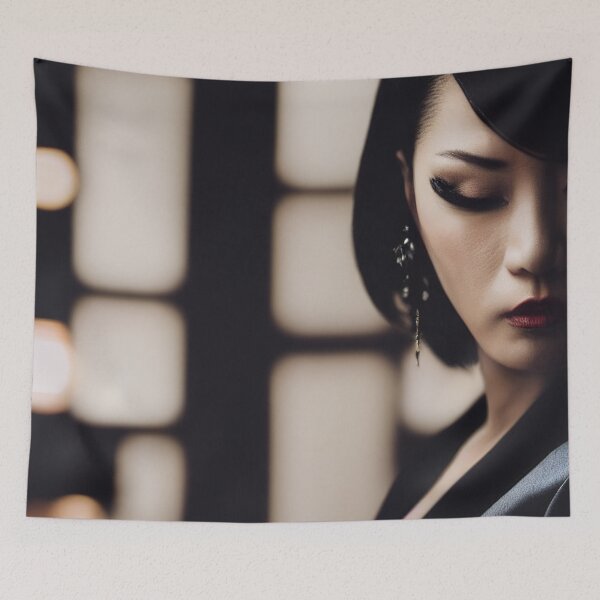 Item preview, Infamous female Yakuza with closed eyes designed and sold by RK - Shop.