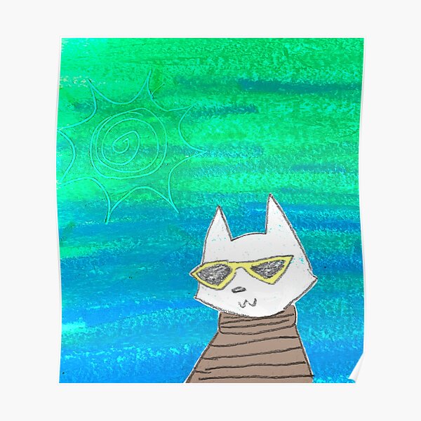 cat with sunglasses Poster