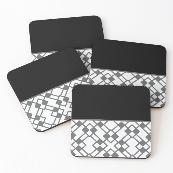 Item preview, Gray Black and White Minimal Horizontal Stripe Line Pattern Solid Color 2 designed and sold by All-Black-White.
