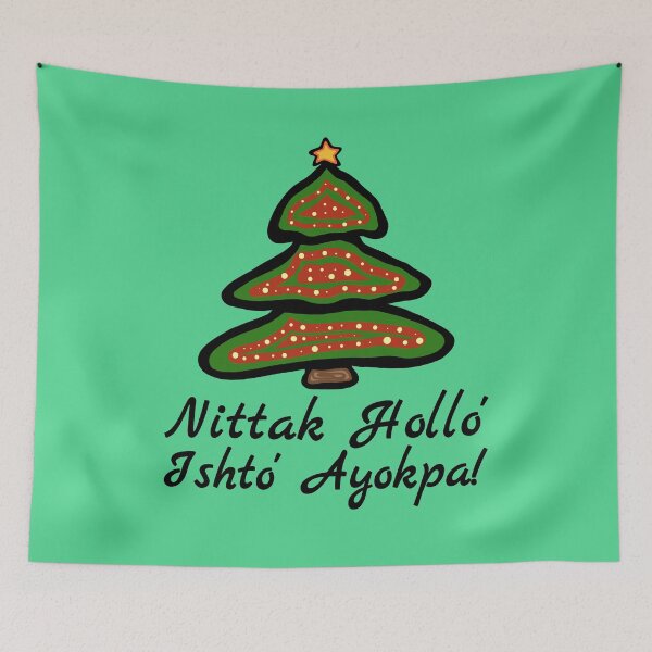 Item preview, Nittak Hollo' Ishto' Ayokpa - Merry Christmas Chickasaw Holiday designed and sold by MagicBoutique.