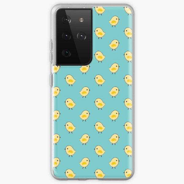 Item preview, Busy Chicks Pattern - Yellow on Aqua Blue designed and sold by Daisy Beatrice.