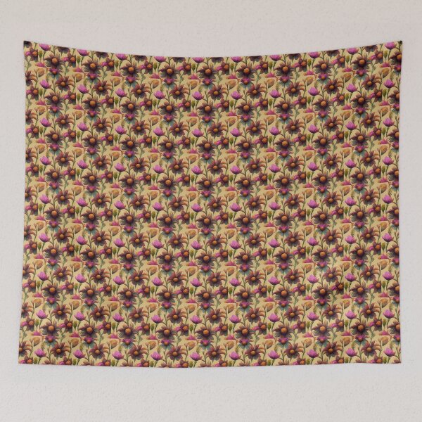 Item preview, Drab repeating flowers 1 designed and sold by Burritoless.