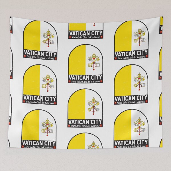 Item preview, Vatican City Flag Emblem Distressed Vintage designed and sold by KrisSidDesigns.